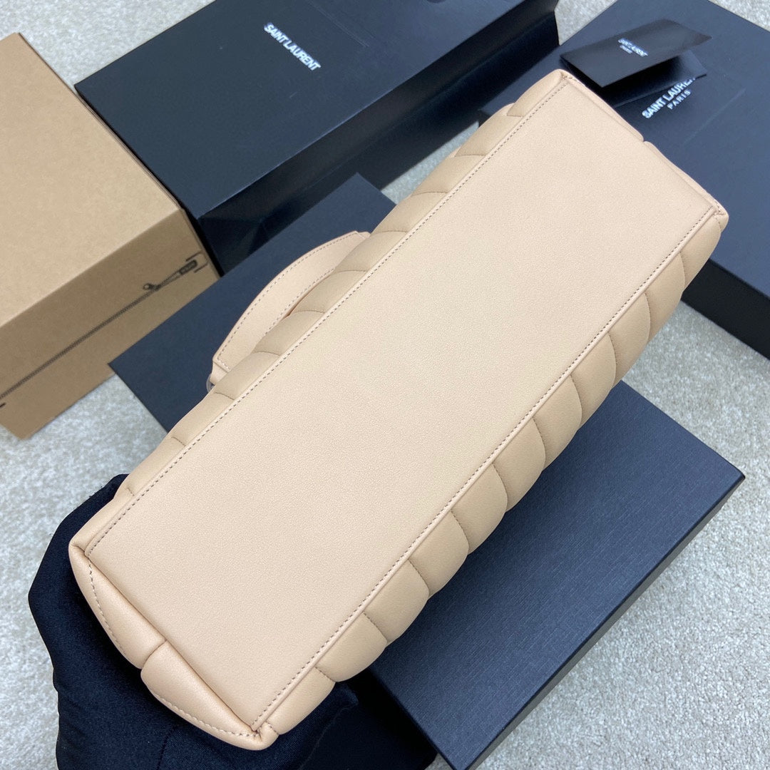 LOULOU MEDIUM 32 CREAM QUILTED LEATHER SILVER HARDWARE mysite