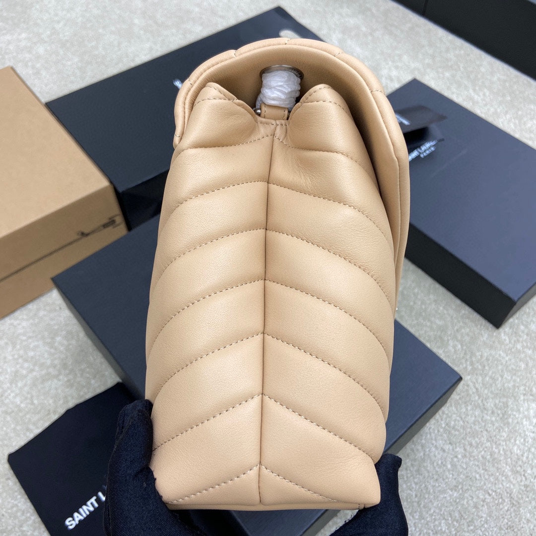 LOULOU MEDIUM 32 CREAM QUILTED LEATHER SILVER HARDWARE mysite