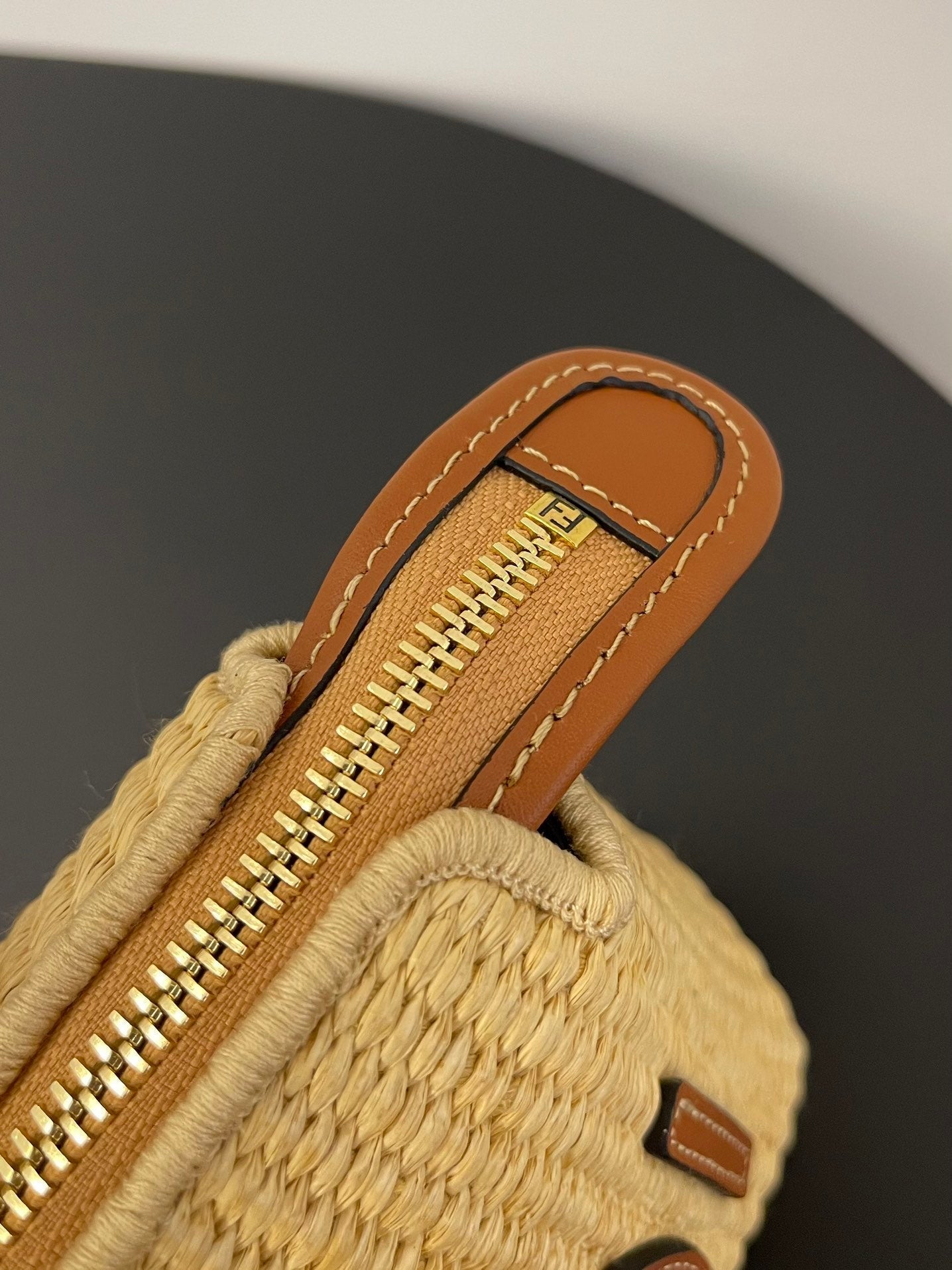 BY THE WAY MINI 18 IN BEIGE STRAW AND BROWN CALFSKIN TRIM mysite