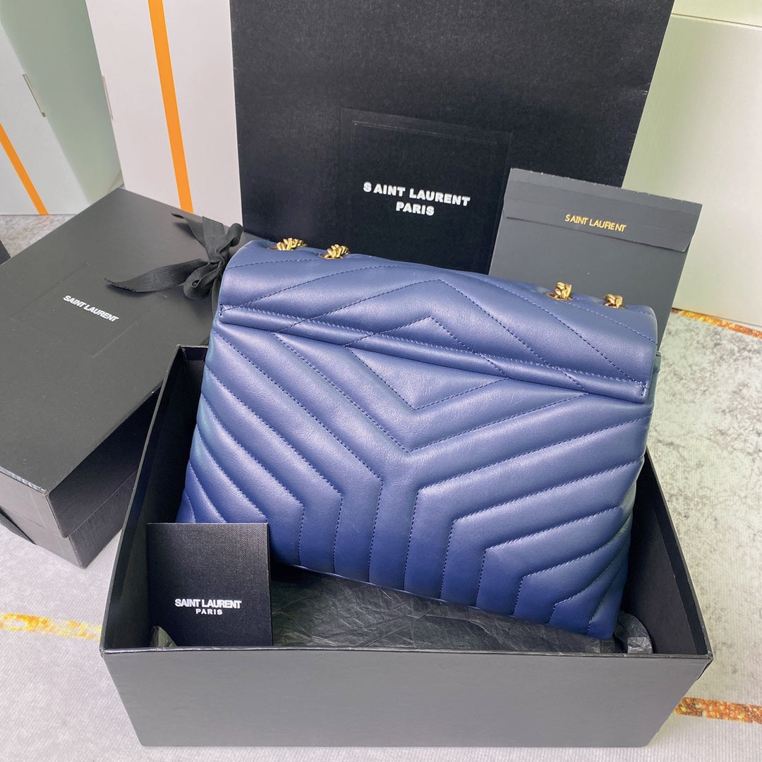 LOULOU MEDIUM 32 BLUE QUILTED LEATHER mysite