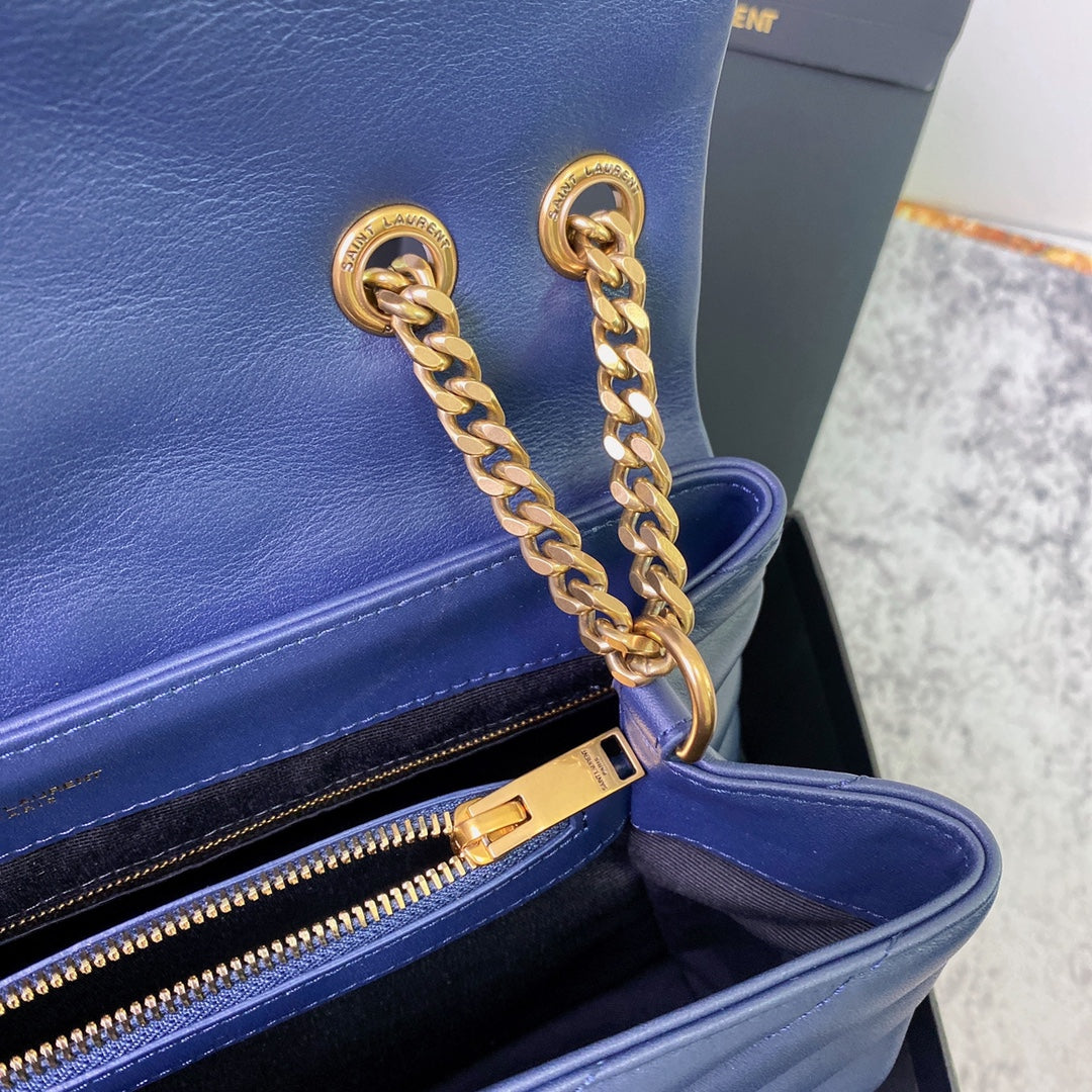 LOULOU MEDIUM 32 BLUE QUILTED LEATHER mysite