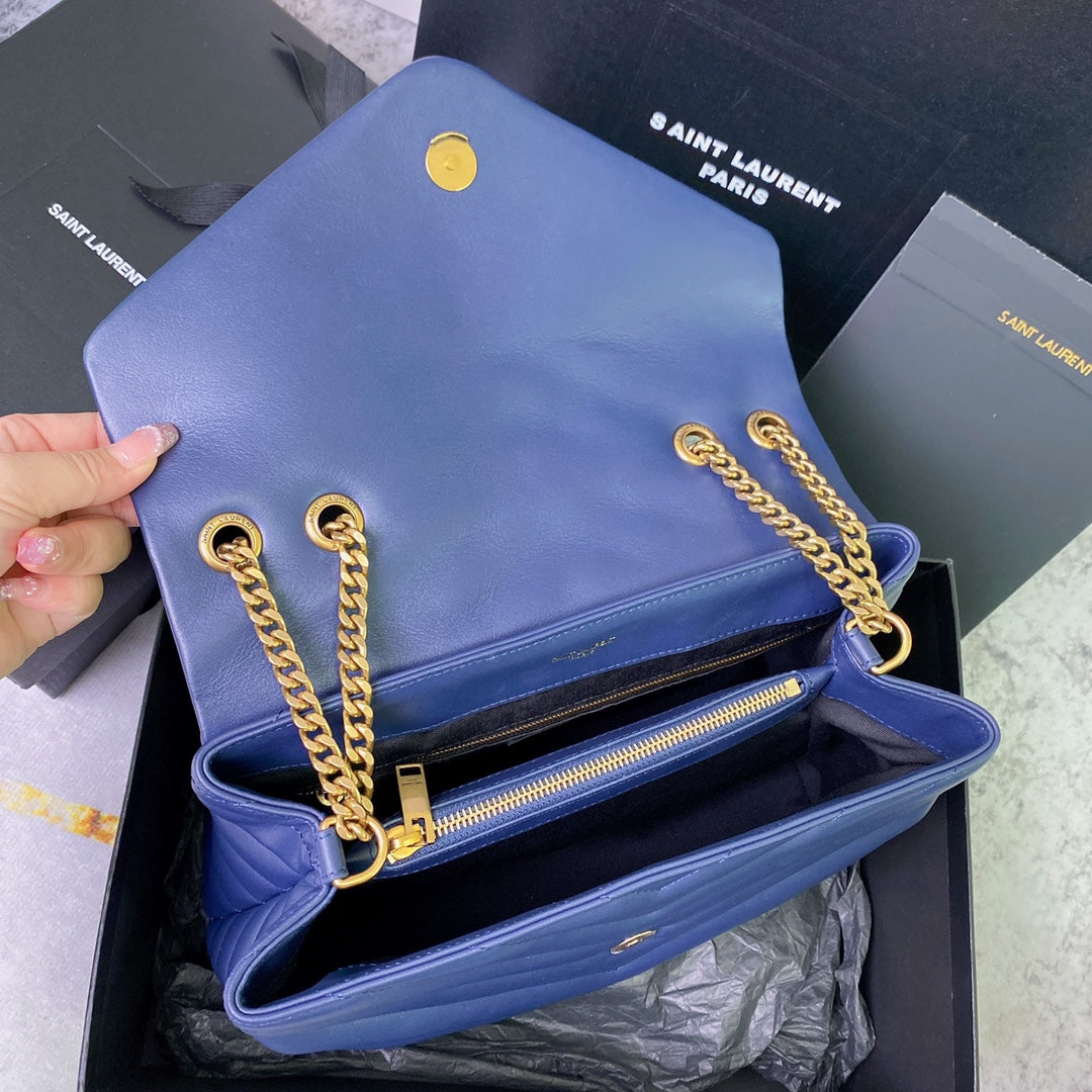 LOULOU MEDIUM 32 BLUE QUILTED LEATHER mysite