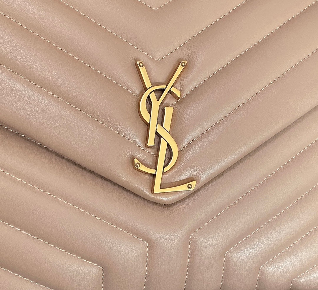 LOULOU MEDIUM 32 DARK BEIGE QUILTED LEATHER GOLD HARDWARE mysite