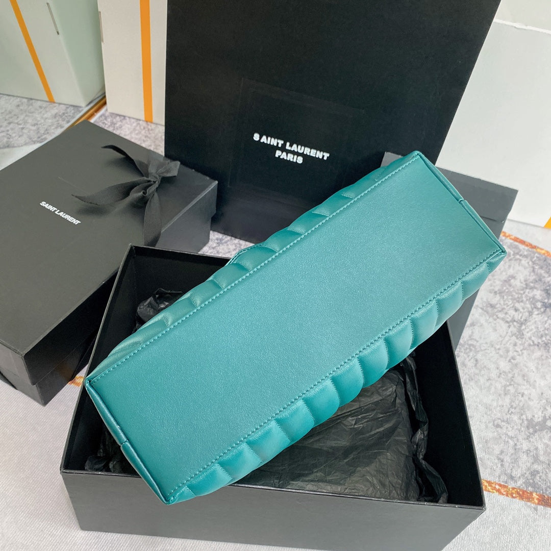 LOULOU MEDIUM 32 TURQUOISE GREEN QUILTED LEATHER GOLD HARDWARE mysite