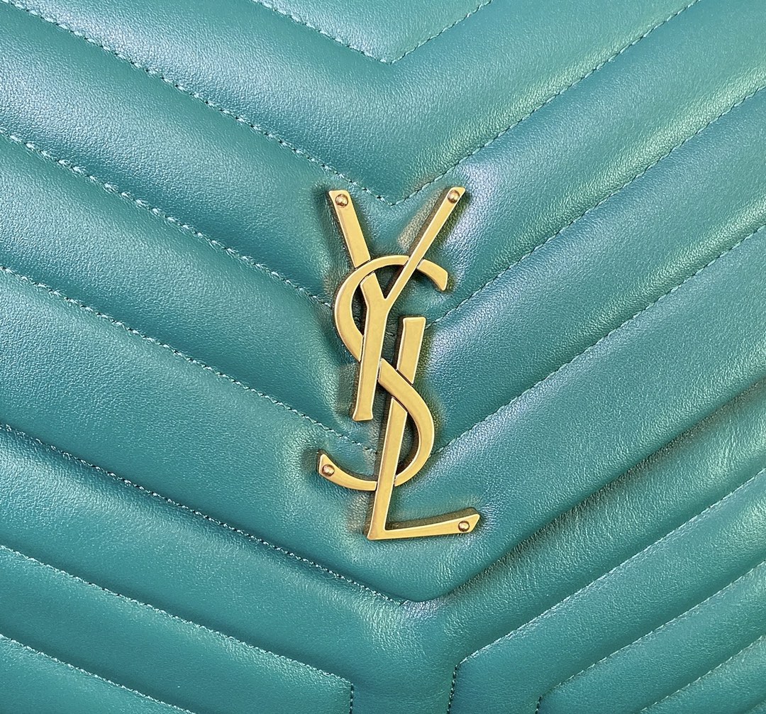 LOULOU MEDIUM 32 TURQUOISE GREEN QUILTED LEATHER GOLD HARDWARE mysite