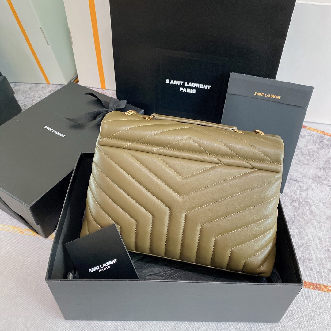 LOULOU MEDIUM 32 OLIVE QUILTED LEATHER mysite