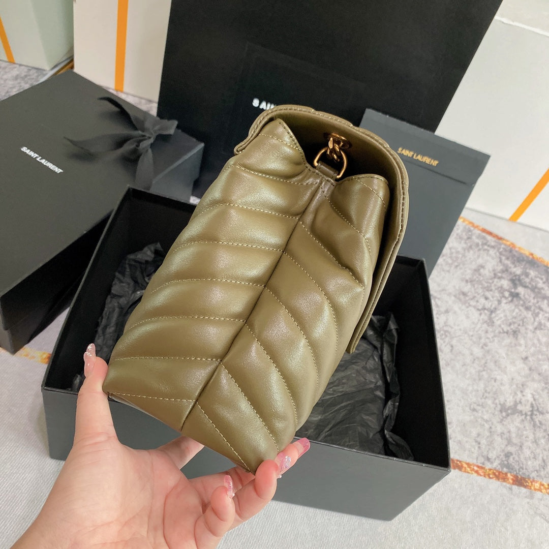 LOULOU MEDIUM 32 OLIVE QUILTED LEATHER mysite