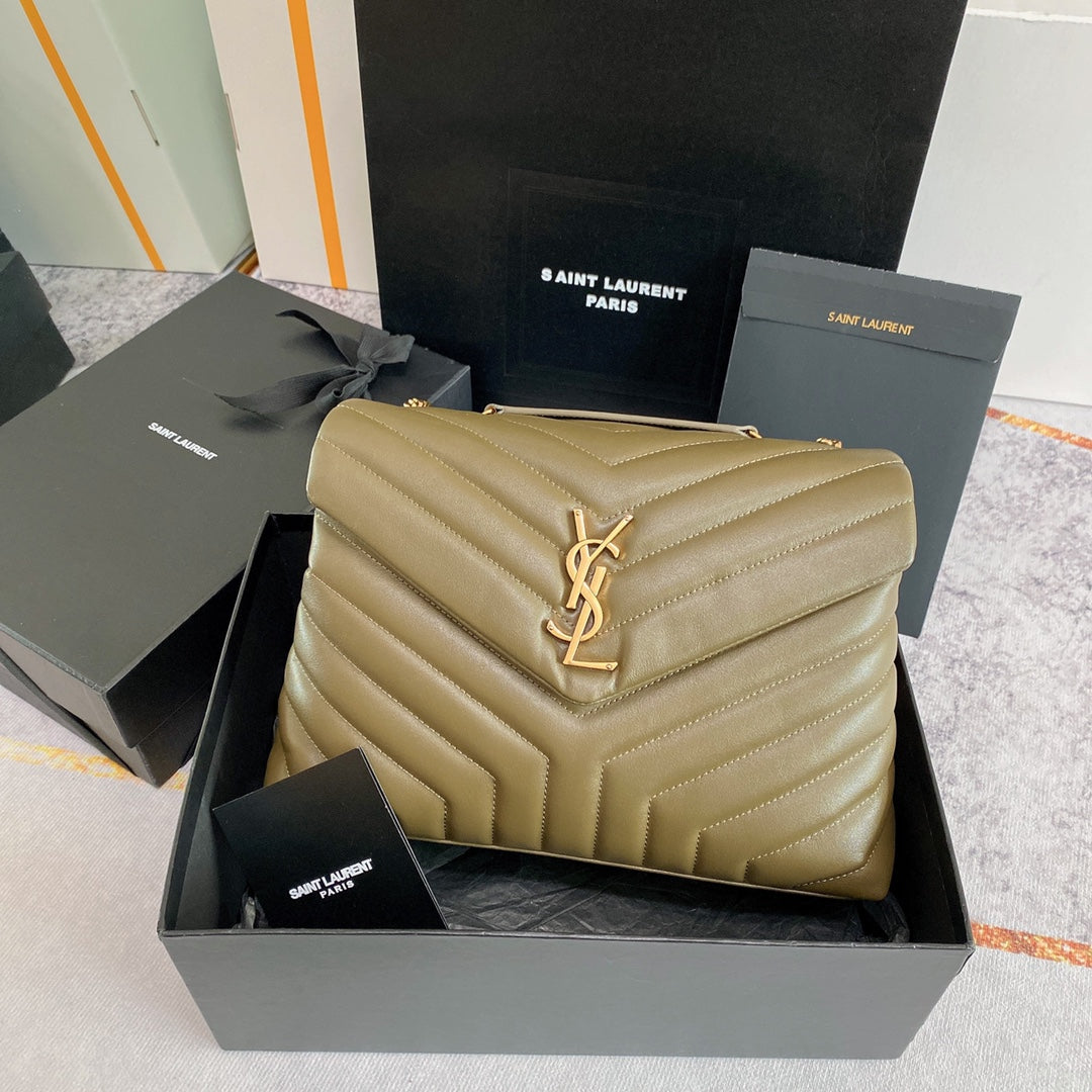 LOULOU MEDIUM 32 OLIVE QUILTED LEATHER mysite