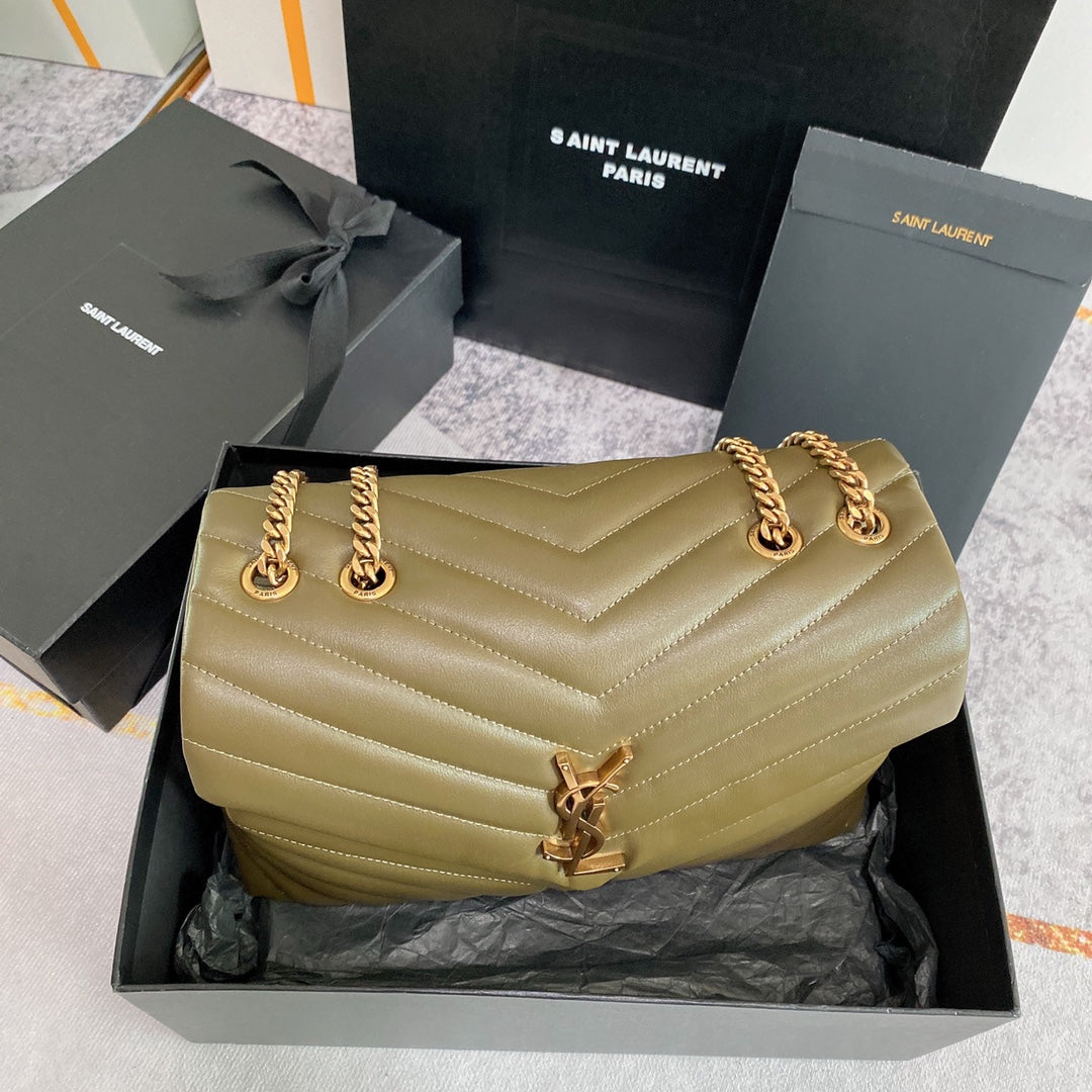 LOULOU MEDIUM 32 OLIVE QUILTED LEATHER mysite