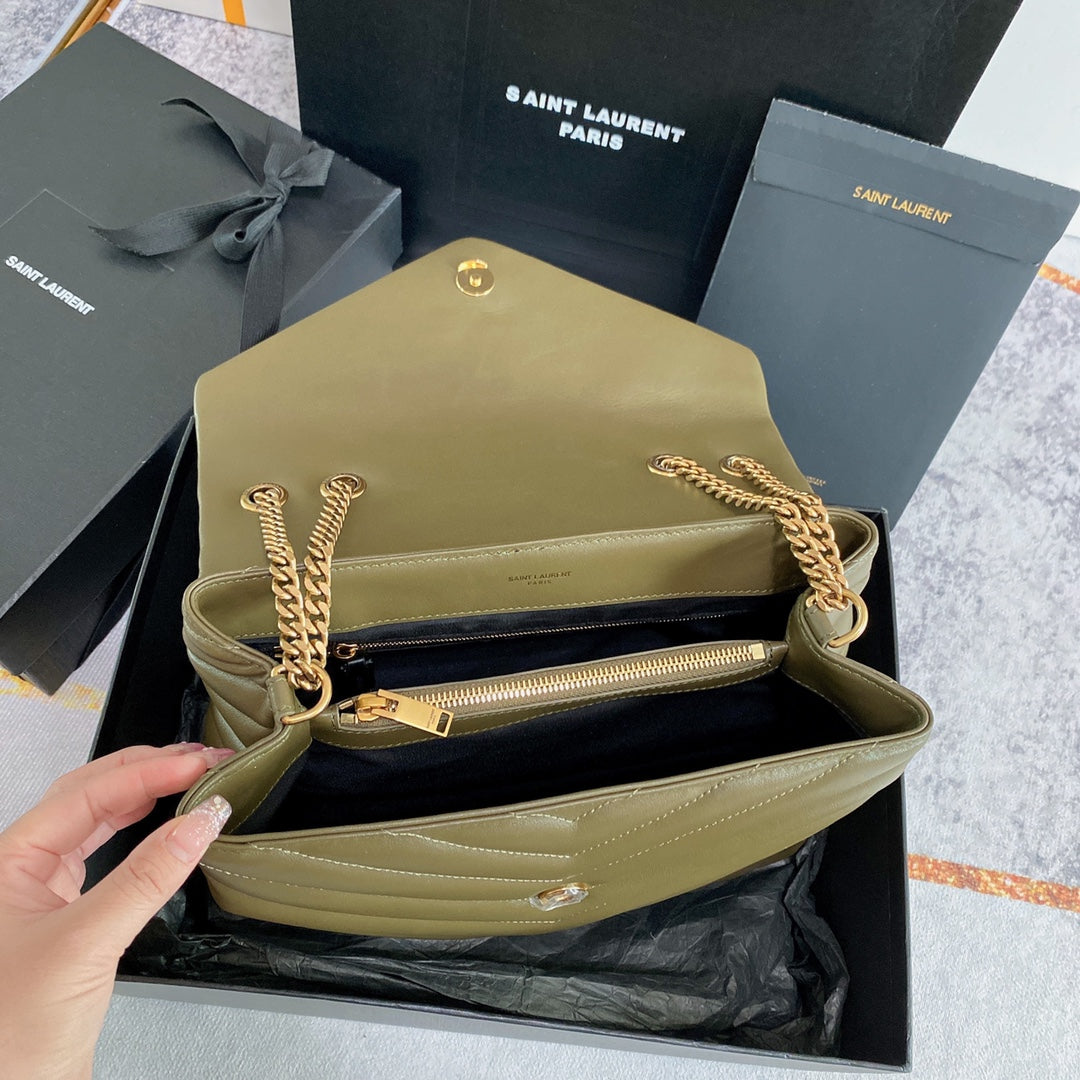 LOULOU MEDIUM 32 OLIVE QUILTED LEATHER mysite