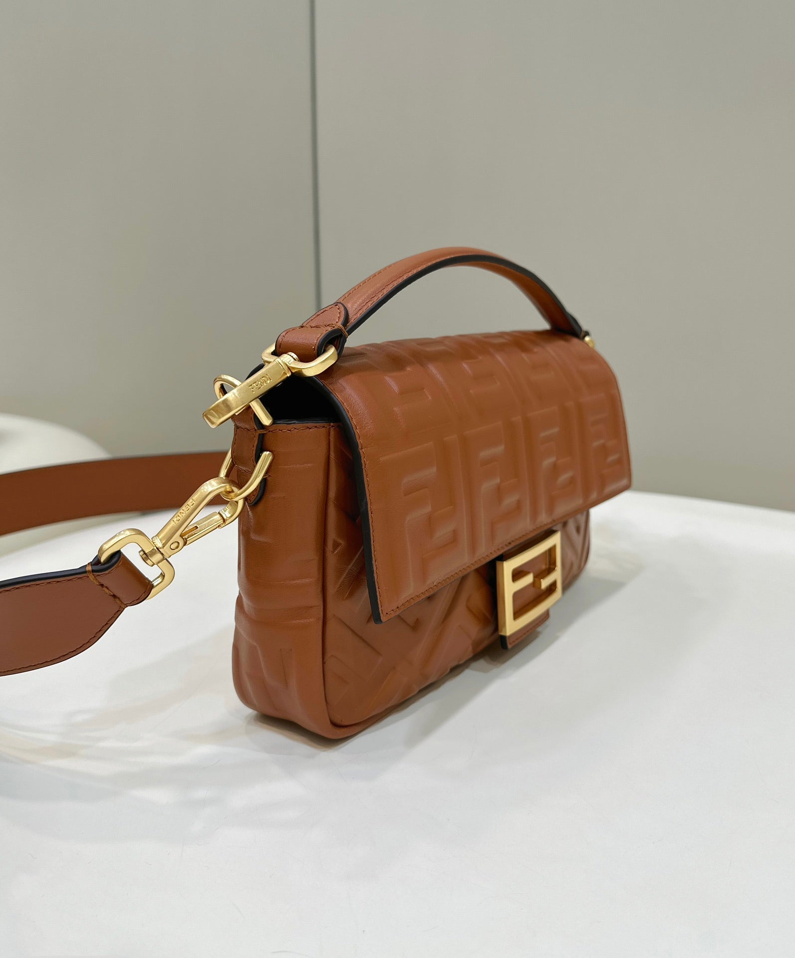 Baguette 27cm Brown Lambskin Gold Hardware mysite