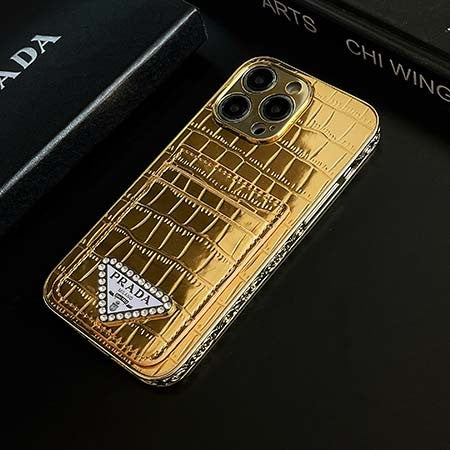 Prada Luxury Leather Rhinestone iPhone Cases mysite