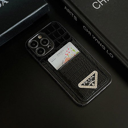 Prada Luxury Leather Rhinestone iPhone Cases mysite