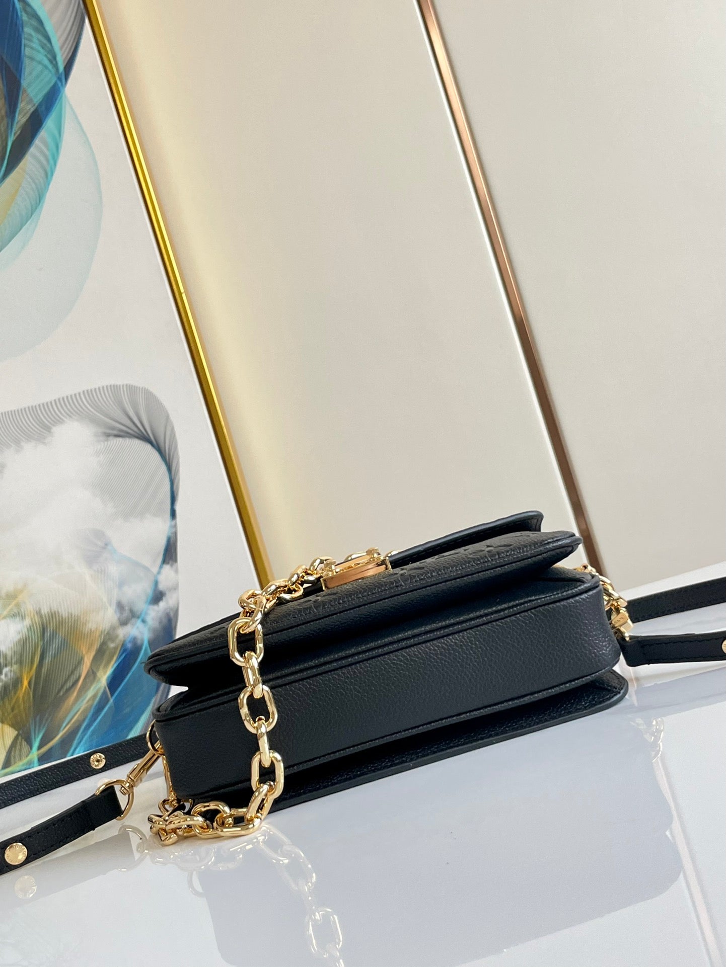 Pochette Metis East West 21.5 Black Grained Cowhide Leather mysite