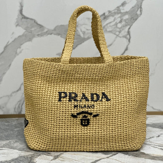 PRA BEIGE CROCHET TOTE BAG 40CM mysite