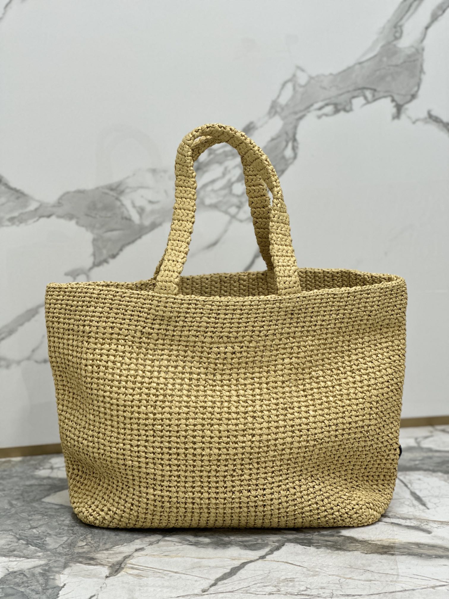PRA BEIGE CROCHET TOTE BAG 40CM mysite