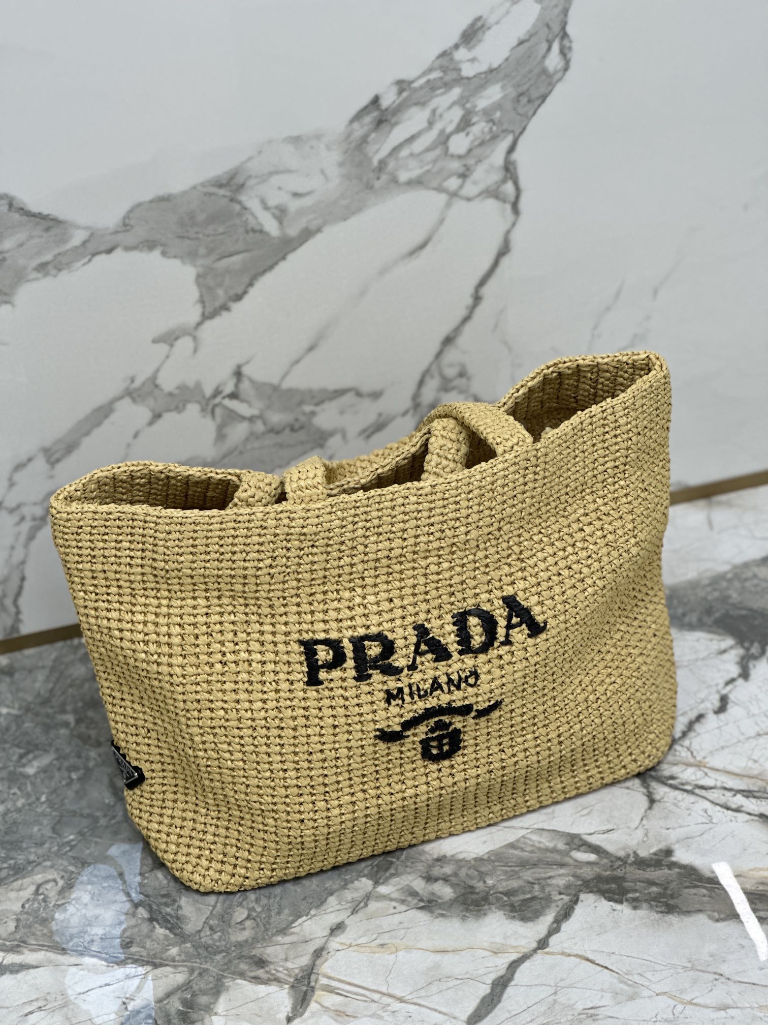 PRA BEIGE CROCHET TOTE BAG 40CM mysite