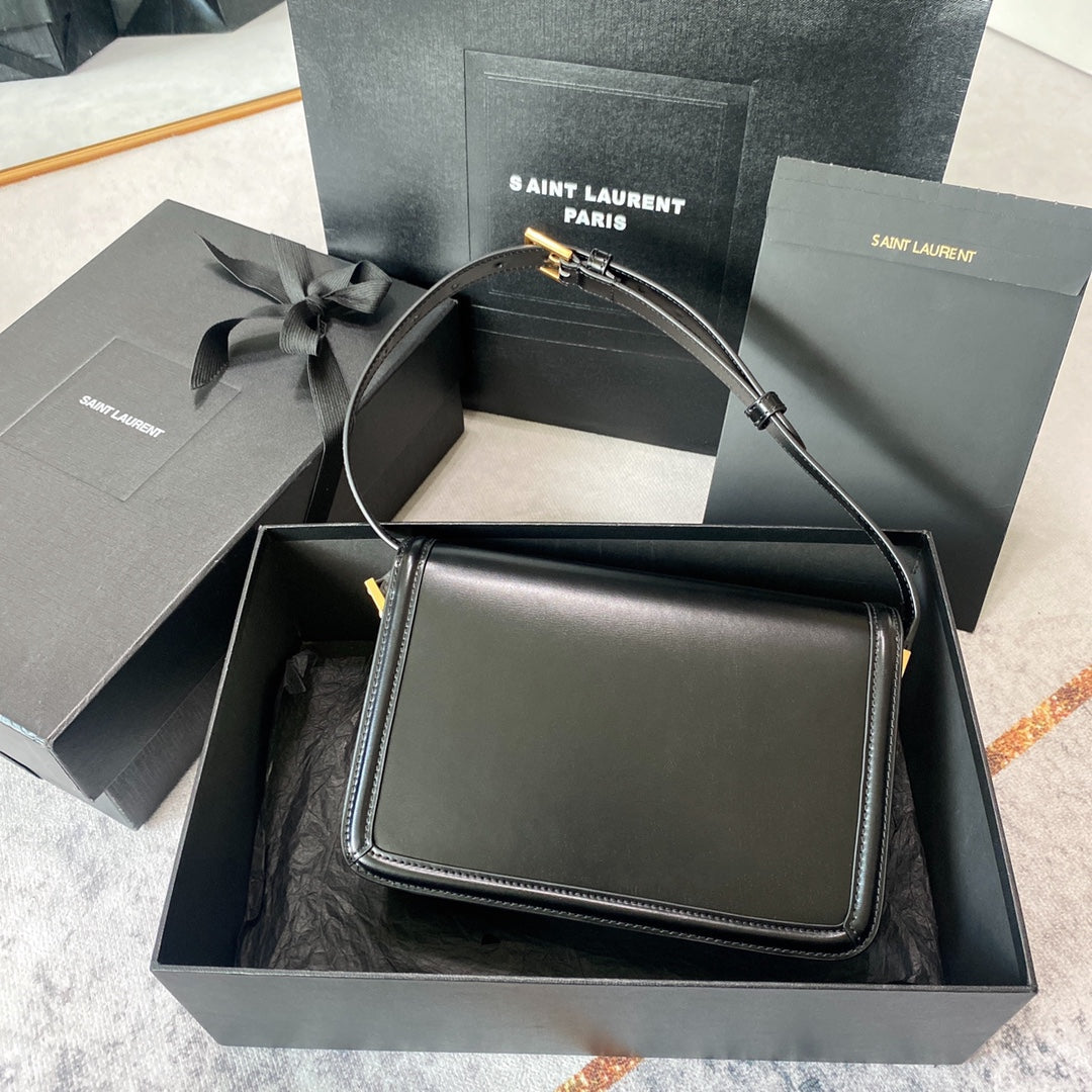 SOLFERINO MEDIUM SATCHEL 23 IN BLACK MIX WHITE CALFSKIN GOLD LOGO mysite