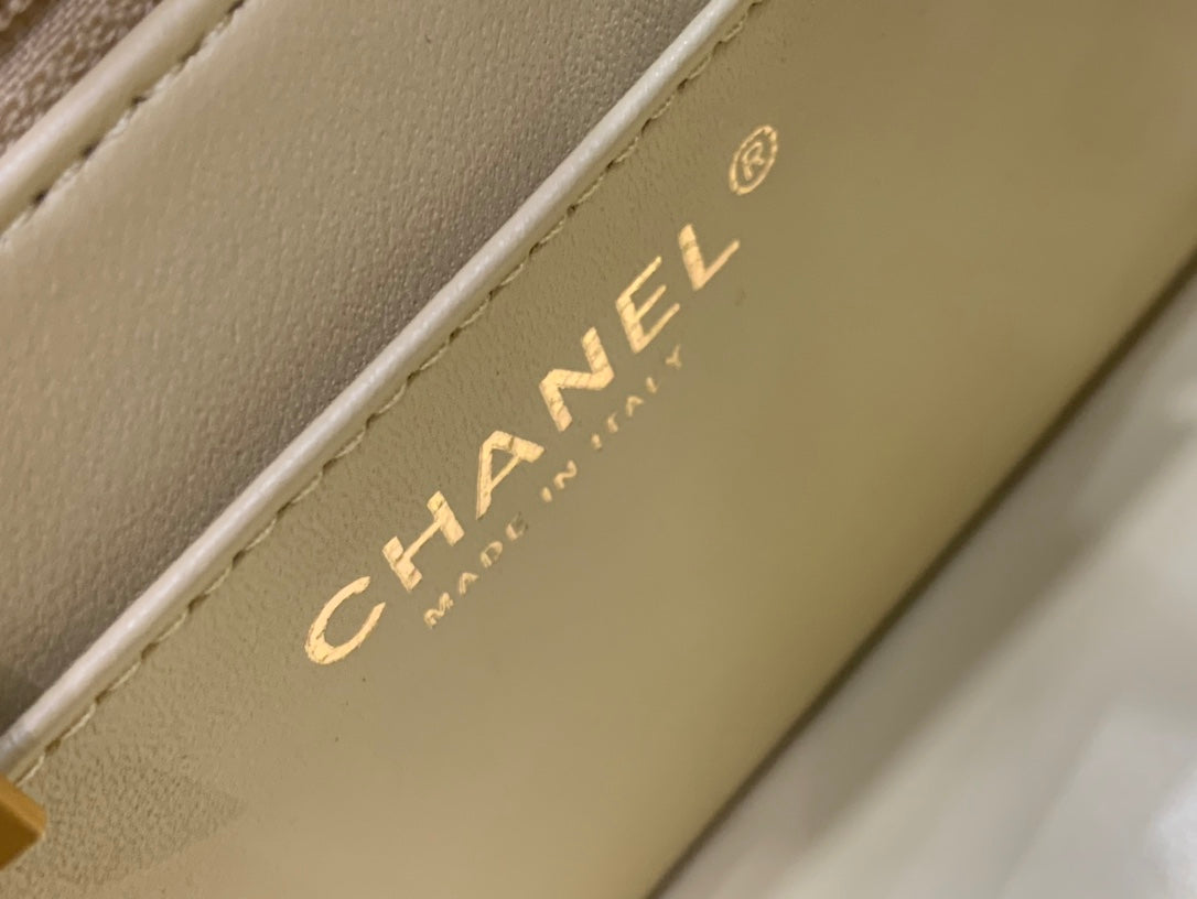 SMALL FLAP BAG 24CM TOP HANDLE LIME LAMBSKIN GOLD HARDWARE mysite