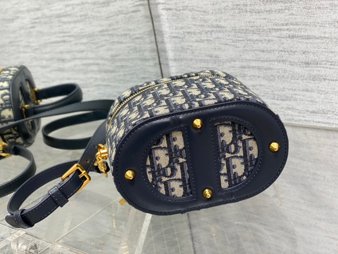 CD Signature Vanity Blue Calf Leather Cotton mysite