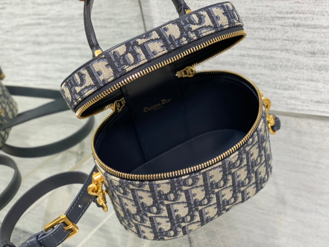 CD Signature Vanity Blue Calf Leather Cotton mysite