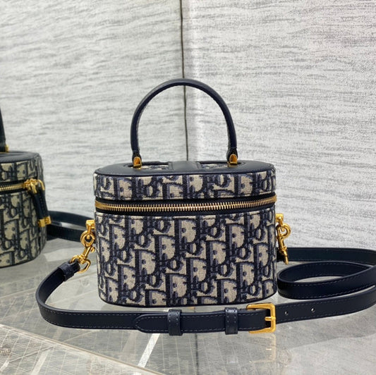 CD Signature Vanity Blue Calf Leather Cotton mysite