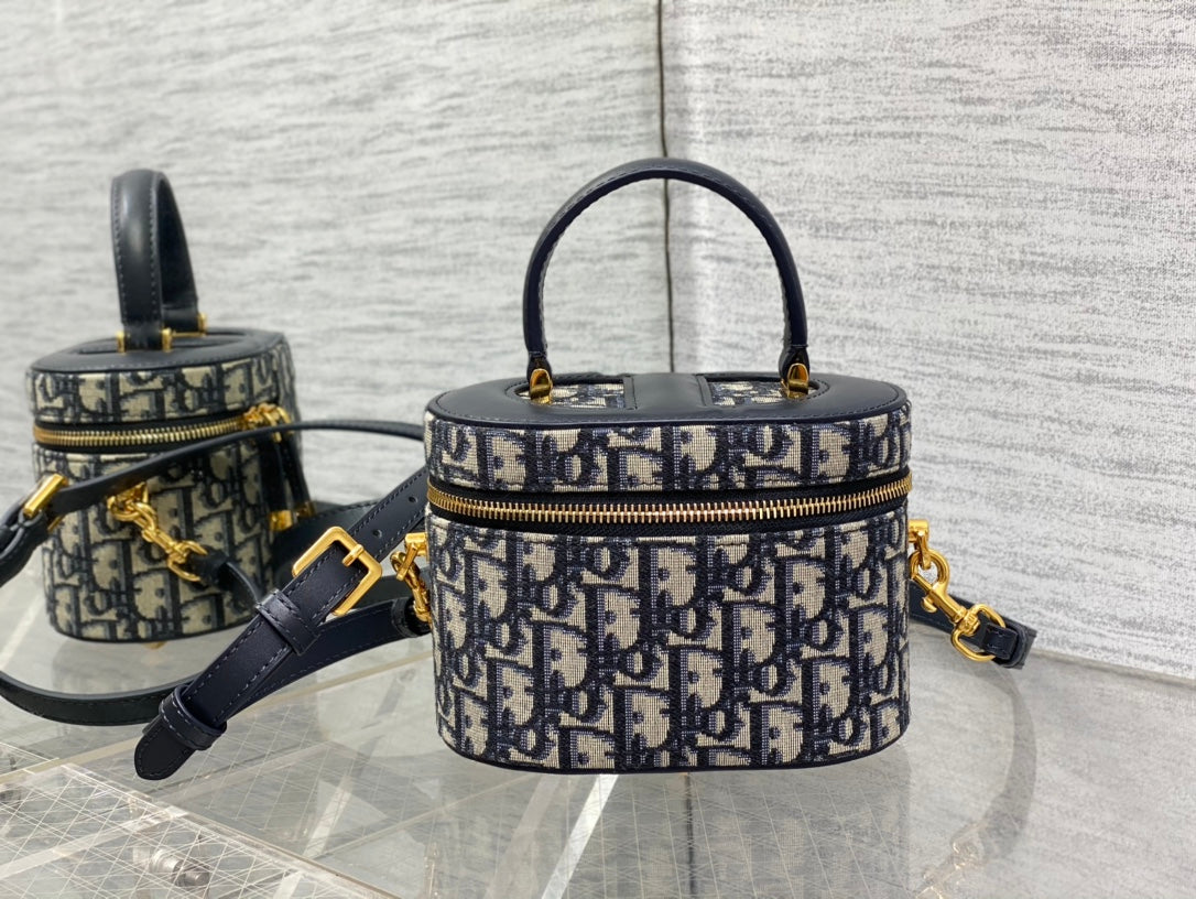 CD Signature Vanity Blue Calf Leather Cotton mysite