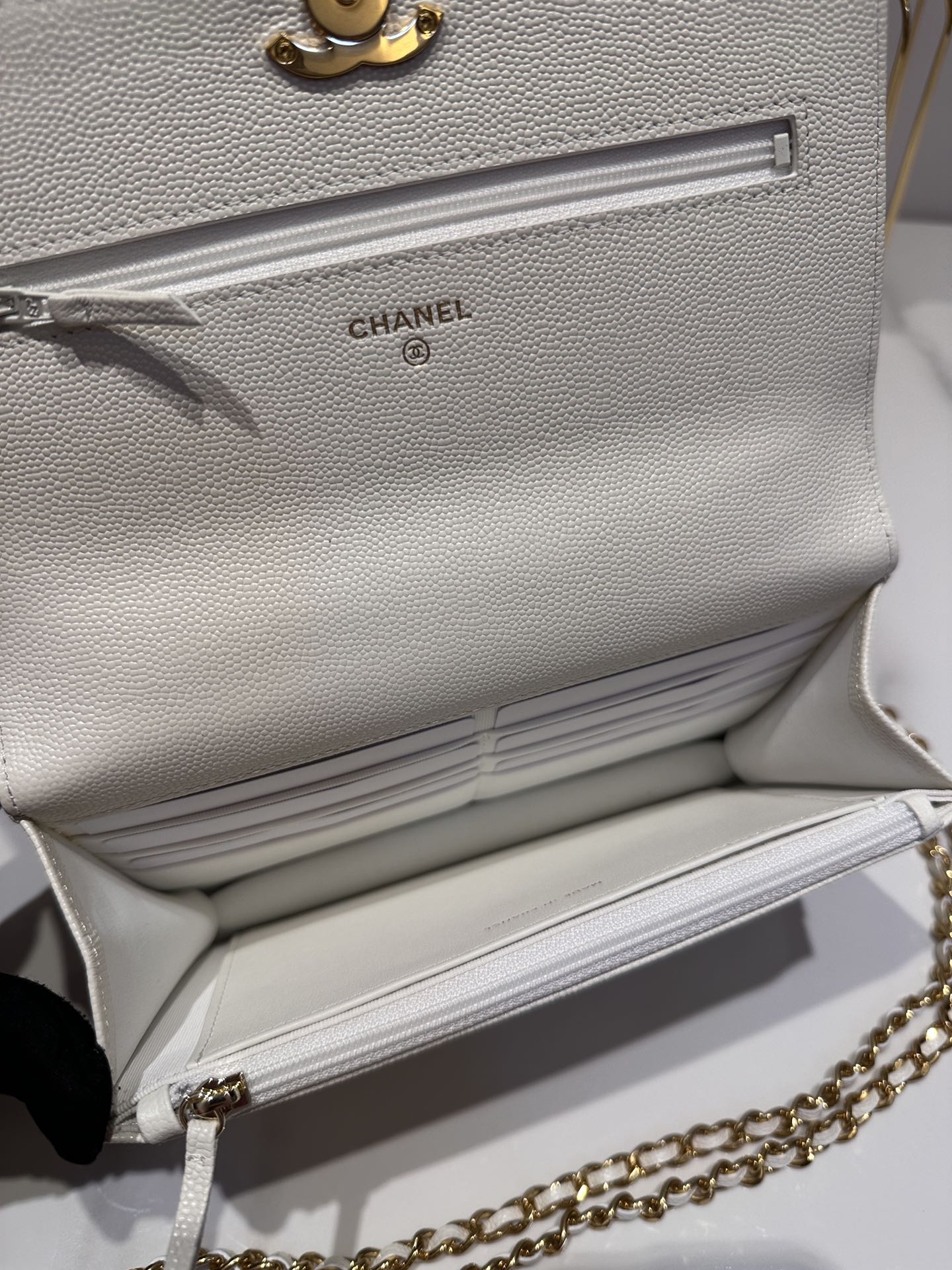 CC 24K Woc 19cm Cream Grained Calfskin Gold Hardware mysite