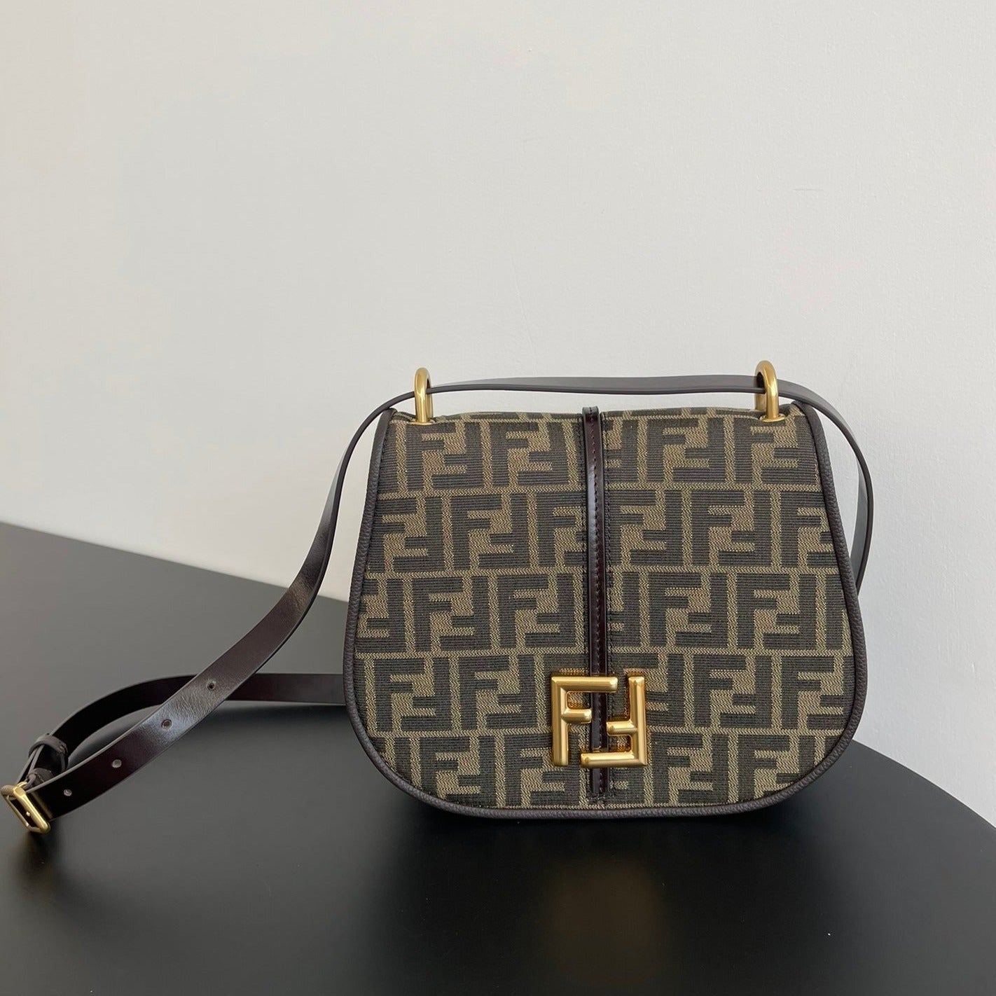 cmon medium 25cm brown ff jacquard fabric calfskin mysite