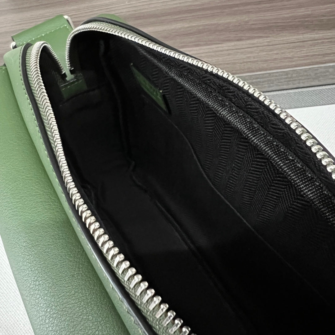 Loewe XS Military Messenger Bag 24.5 Olive Green Cowhide mysite