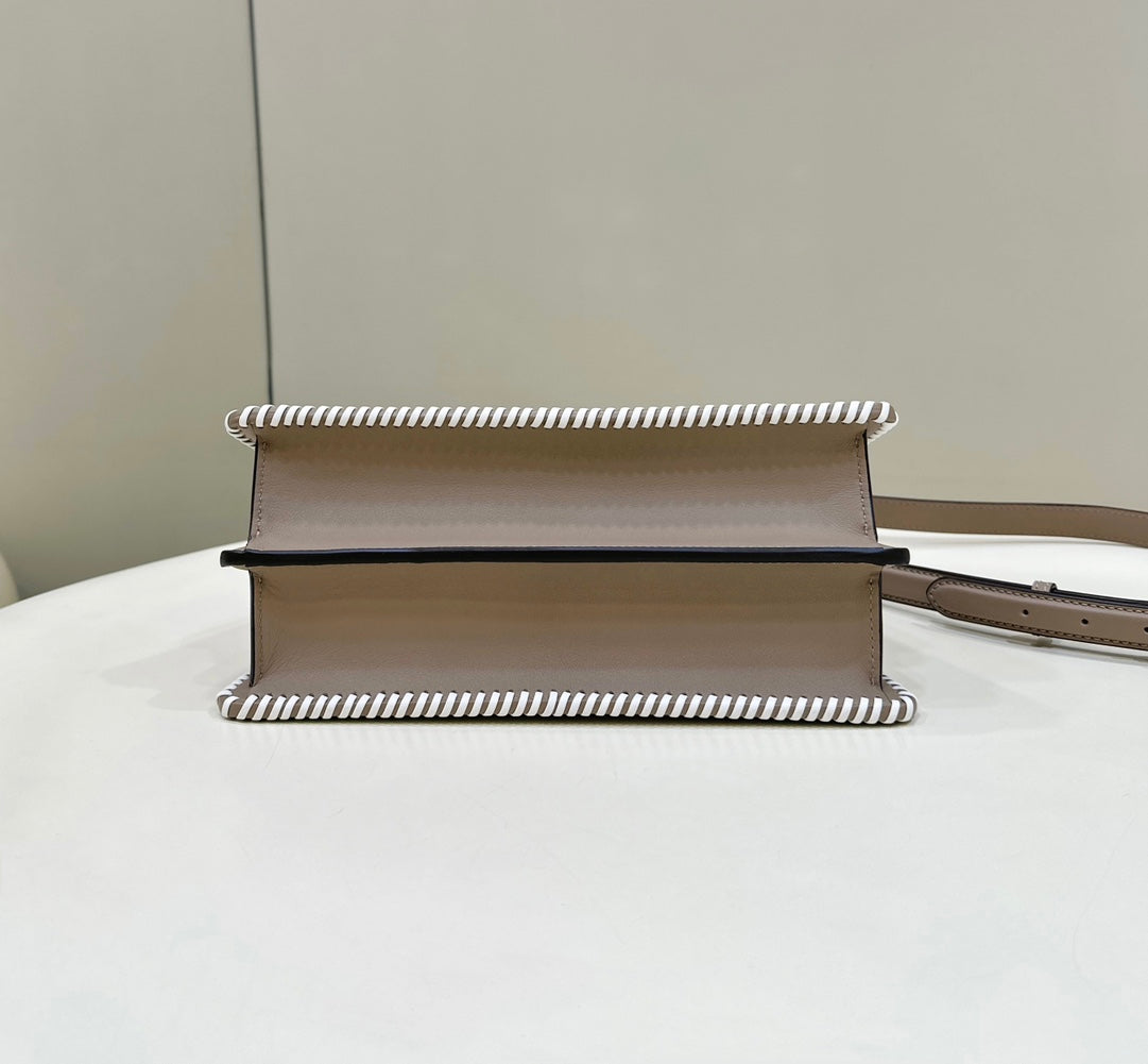 PEEKABOO ISEEU 27 IN MEDIUM BROWN INTERLACED CALFSKIN GOLD HARDWARE mysite