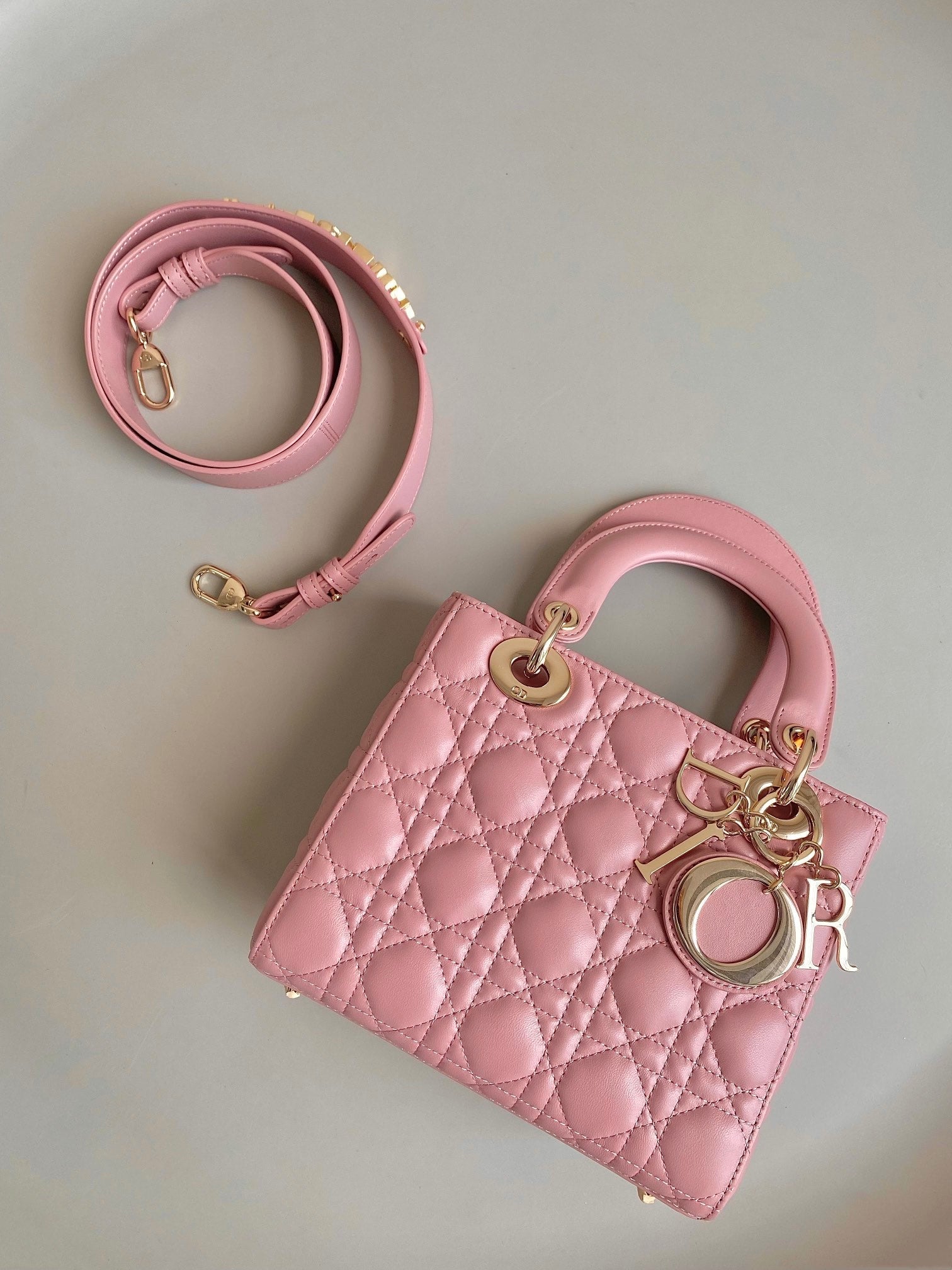 SMALL LADY 20 POWDER PINK LAMBSKIN mysite