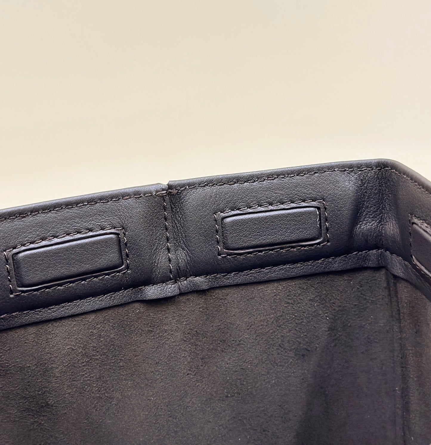 FENDI ORIGAMI MINI 19 BROWN MIX BLACK FF JACQUARD FABRIC BAG mysite