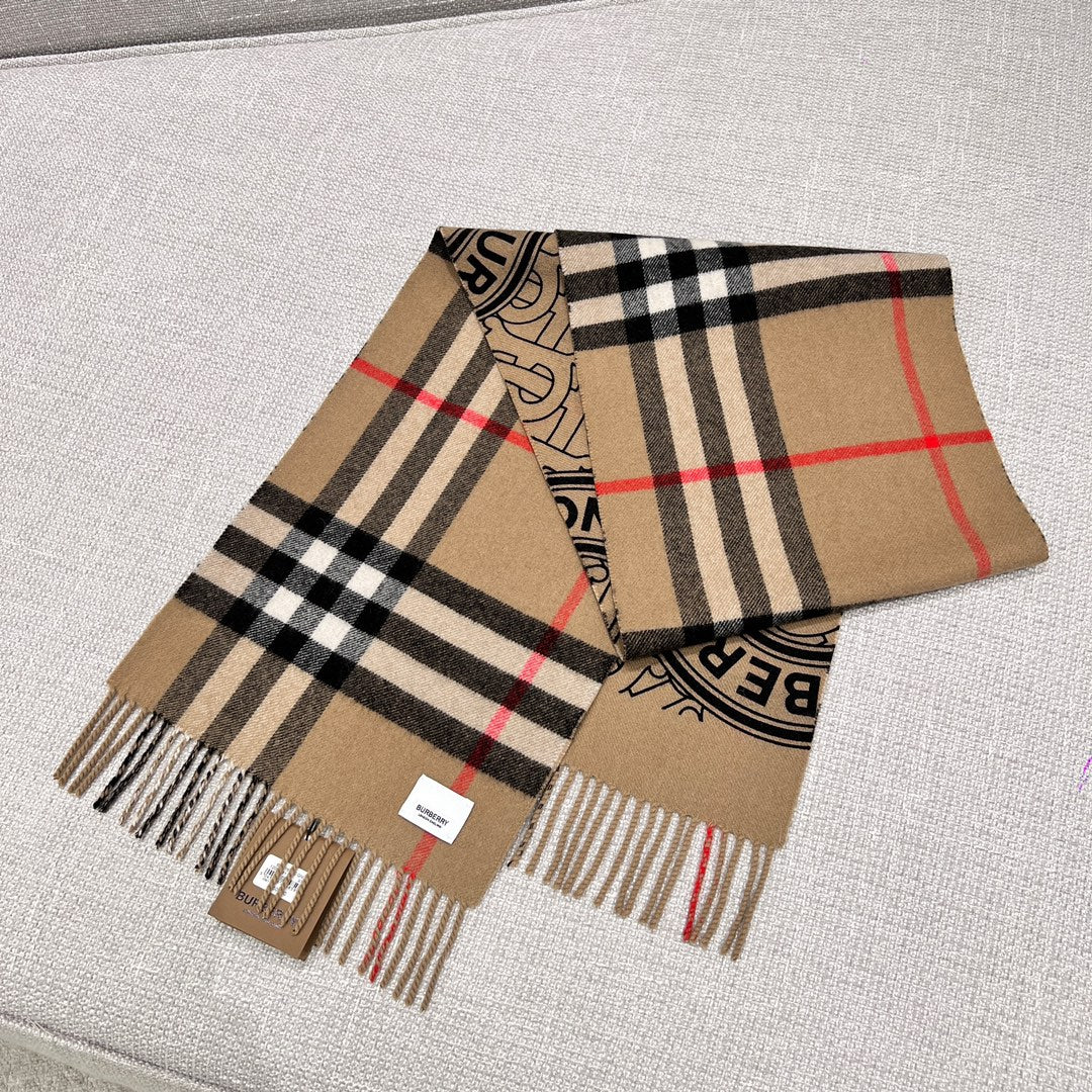 SCARF 168 CM IN CAMEL BEIGE CASHMERE 410088 mysite