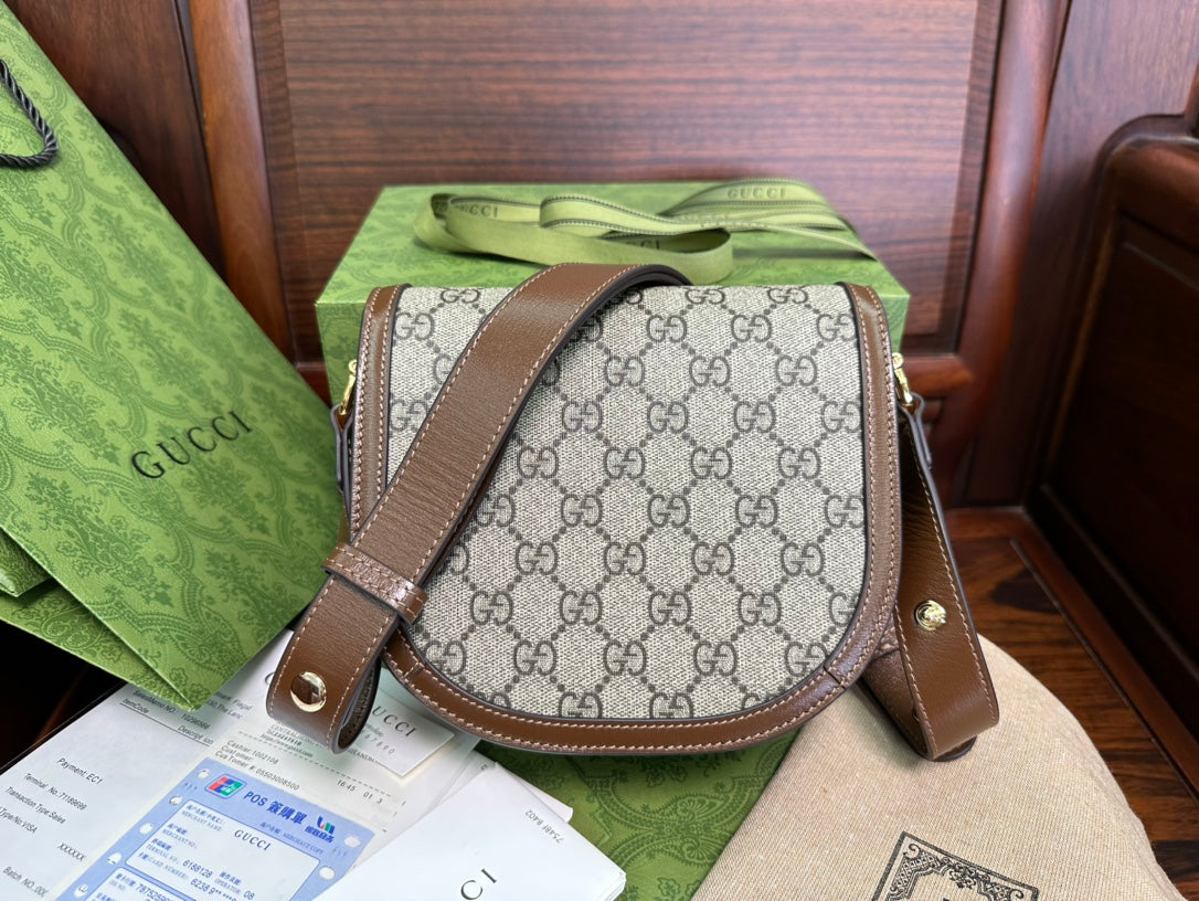 GG 18 HORSEBIT 1955 MINI BAG BEIGE CANVAS AND EBONY CALFSKIN mysite