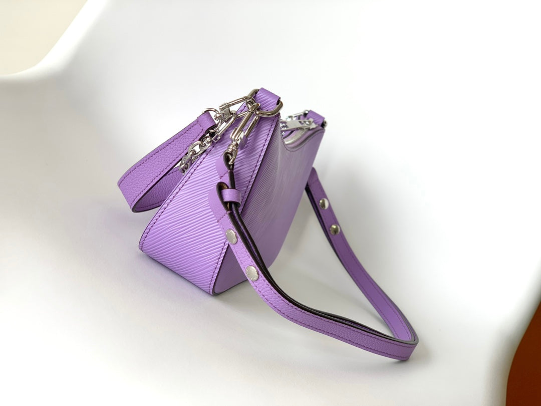LV Marellini 19cm Purple Epi Grain Cowhide Metal HW mysite