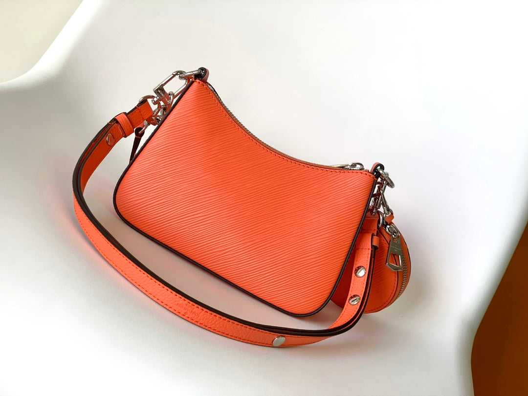 LV Marellini 19cm Orange Epi Grain Cowhide Metal HW mysite
