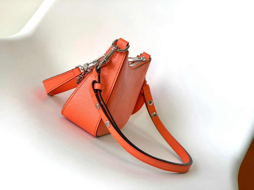 LV Marellini 19cm Orange Epi Grain Cowhide Metal HW mysite