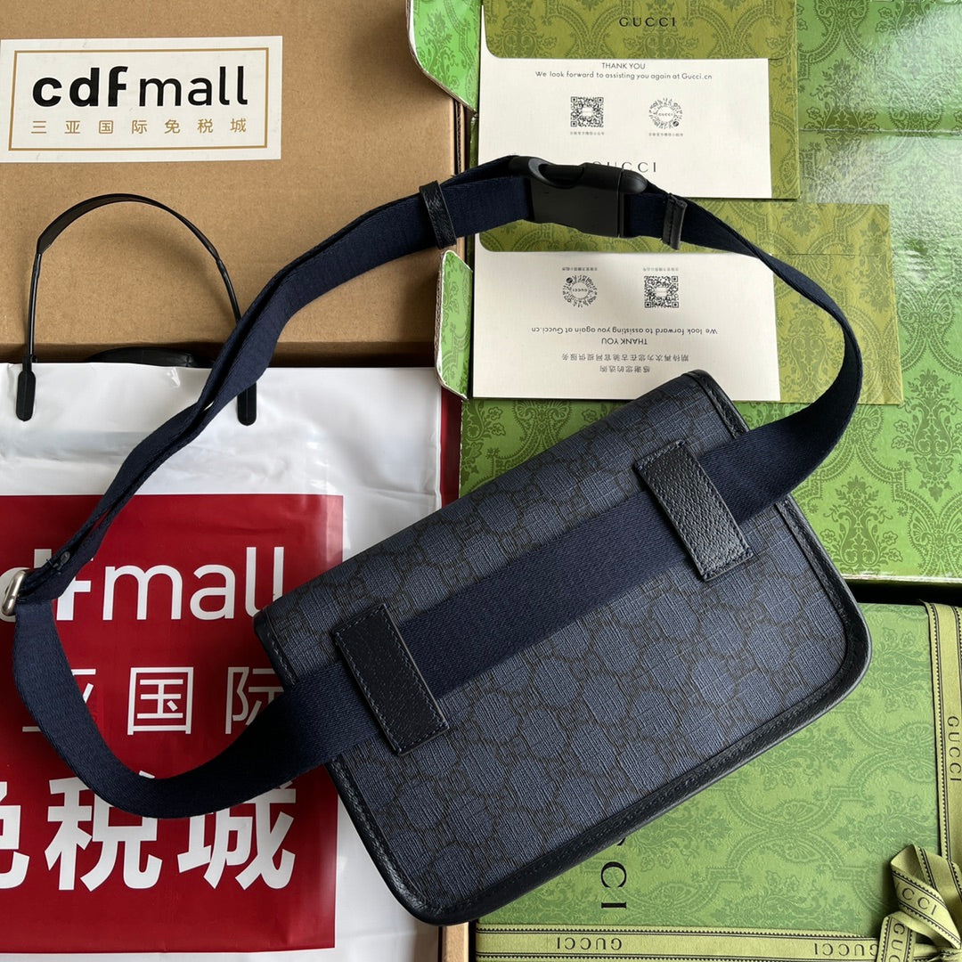 Gucci Waist Bag Blue Canvas 239996 mysite