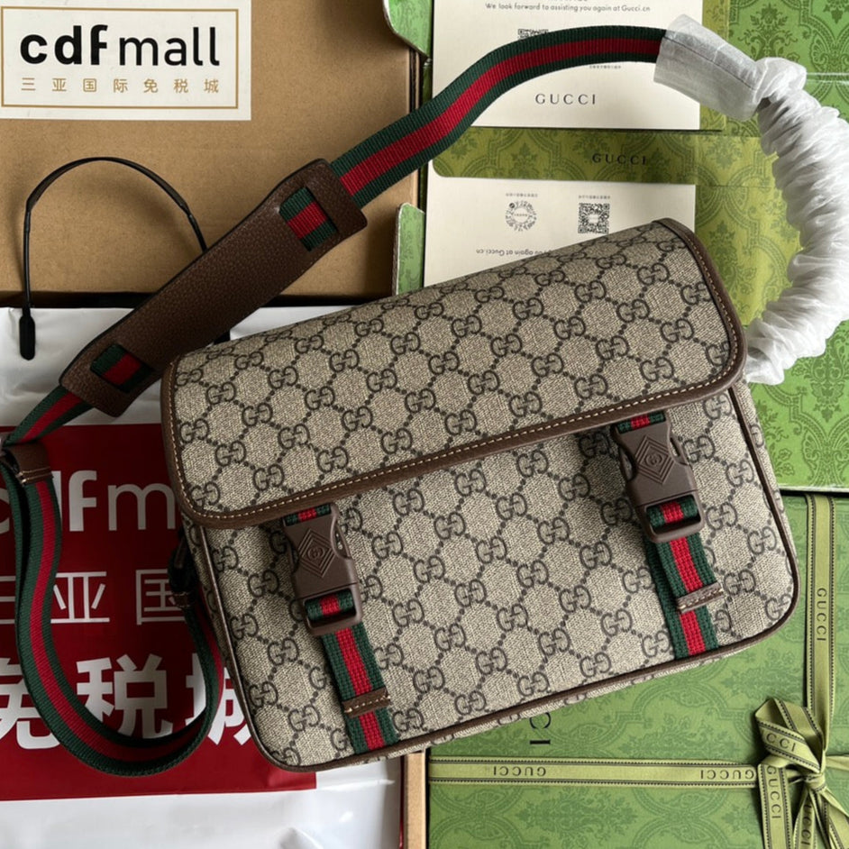 Gucci Bag Brown mix Beige Canvas 240098 mysite