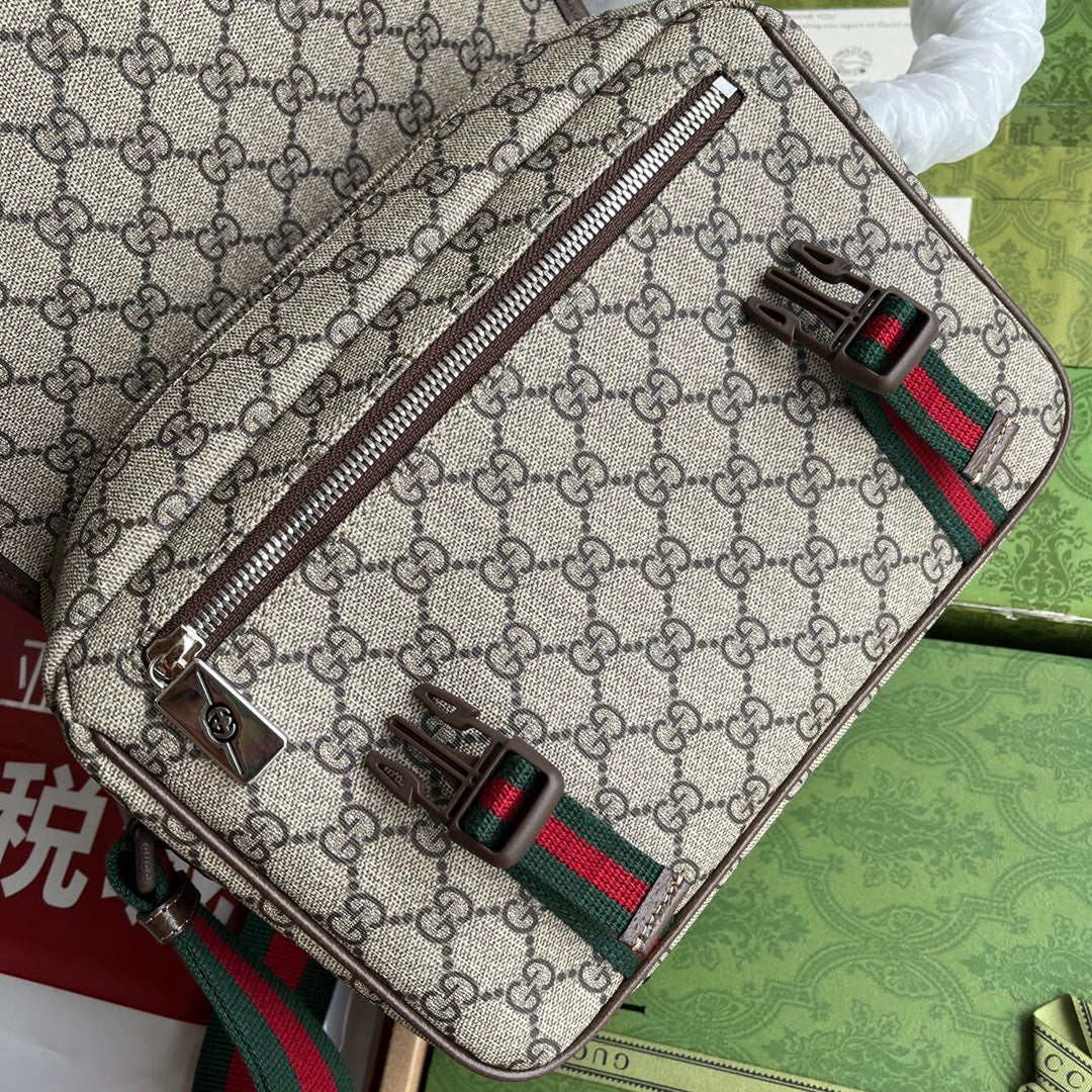 Gucci Bag Brown mix Beige Canvas 240098 mysite