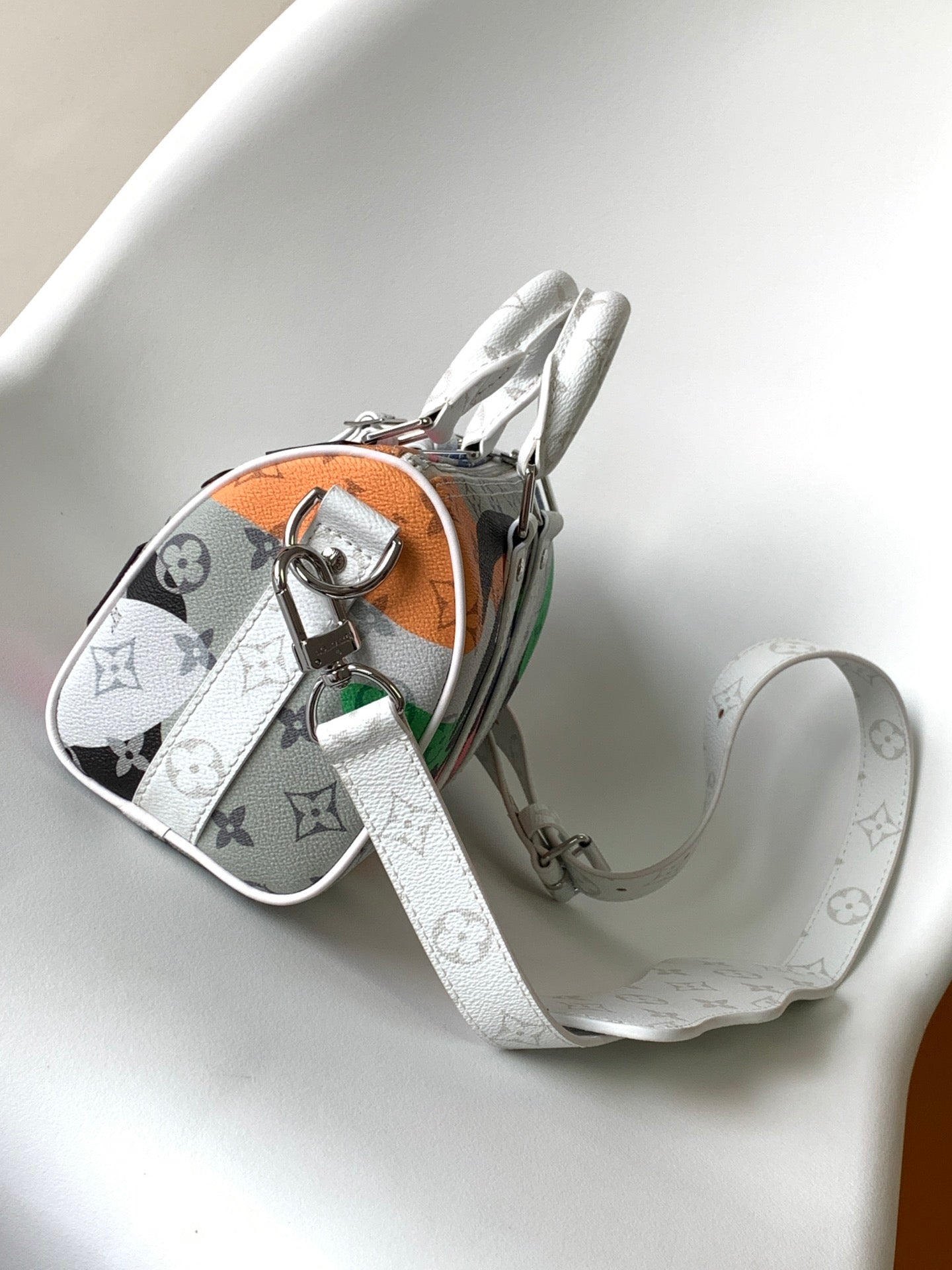 LV M46701 Keepall Bandoulière 25 Multicolor Monogram Canvas & Cowhide mysite