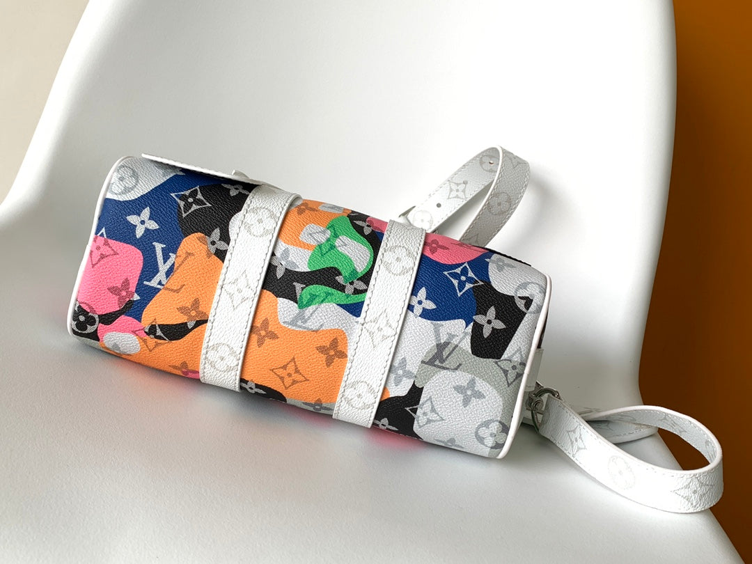 LV M46701 Keepall Bandoulière 25 Multicolor Monogram Canvas & Cowhide mysite