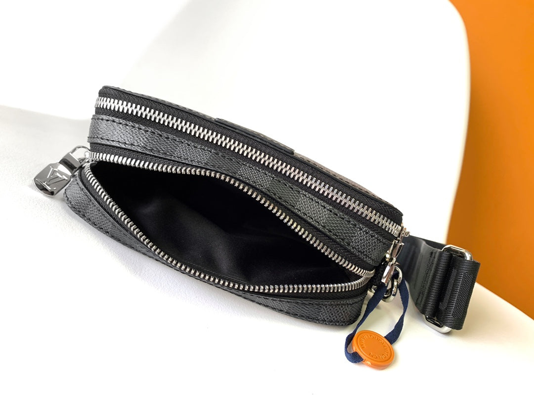 LV Alpha Wearable Wallet Black Damier Graphite 268784 mysite