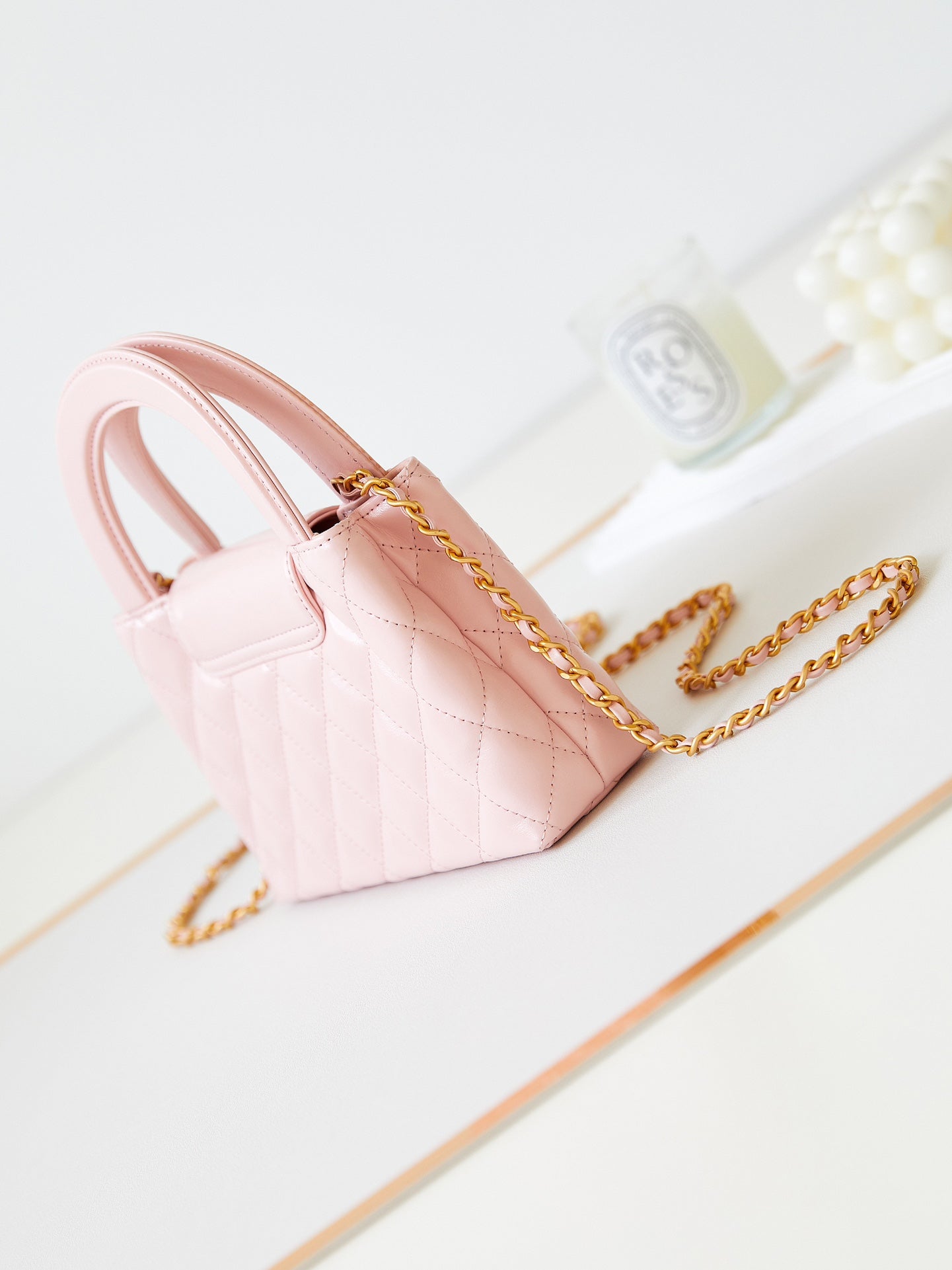 cc 24a nano 19cm kelly shopper bag light pink lambskin mysite