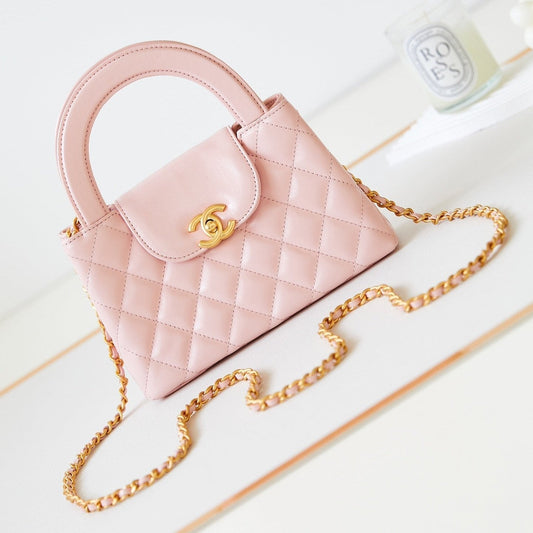 cc 24a nano 19cm kelly shopper bag light pink lambskin mysite