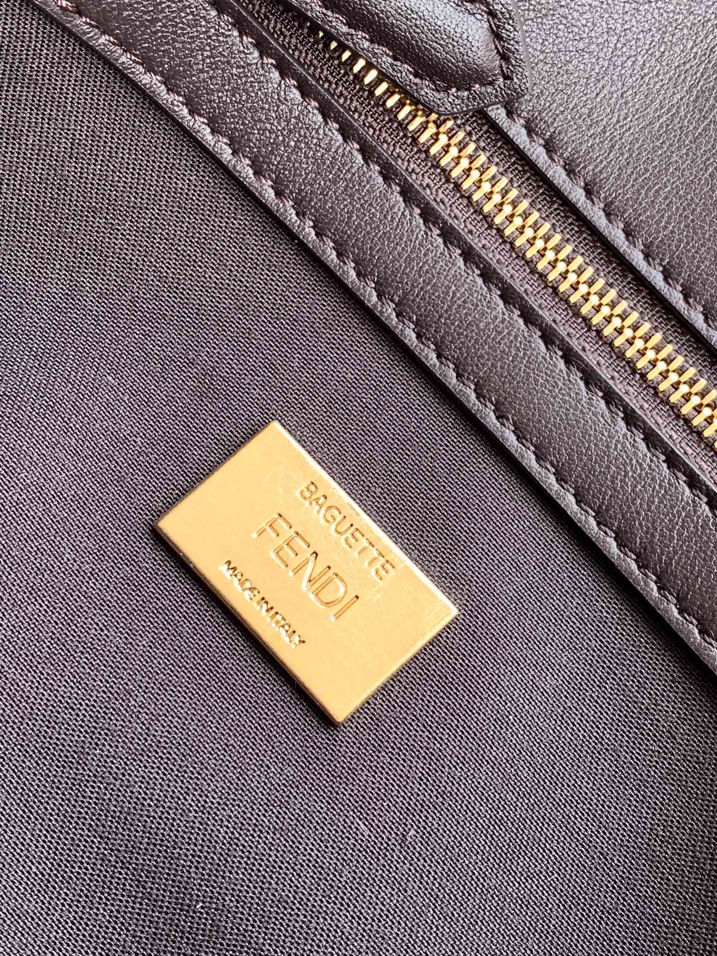 Fend Baguette 24 Brown FF Jacquard Fabric Bag Ghw mysite