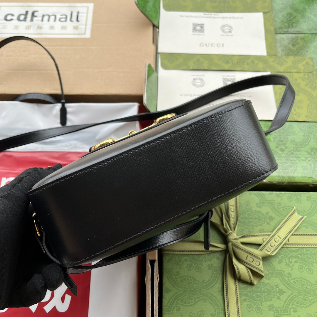 Gucci Horsebit 1995 Small Bag Black Leather 240124 mysite