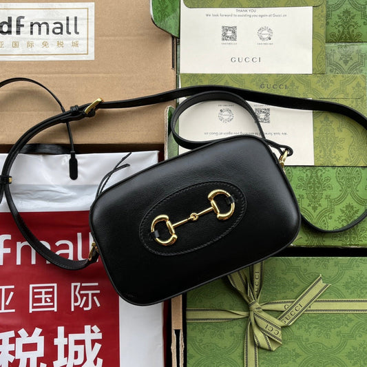 Gucci Horsebit 1995 Small Bag Black Leather 240124 mysite