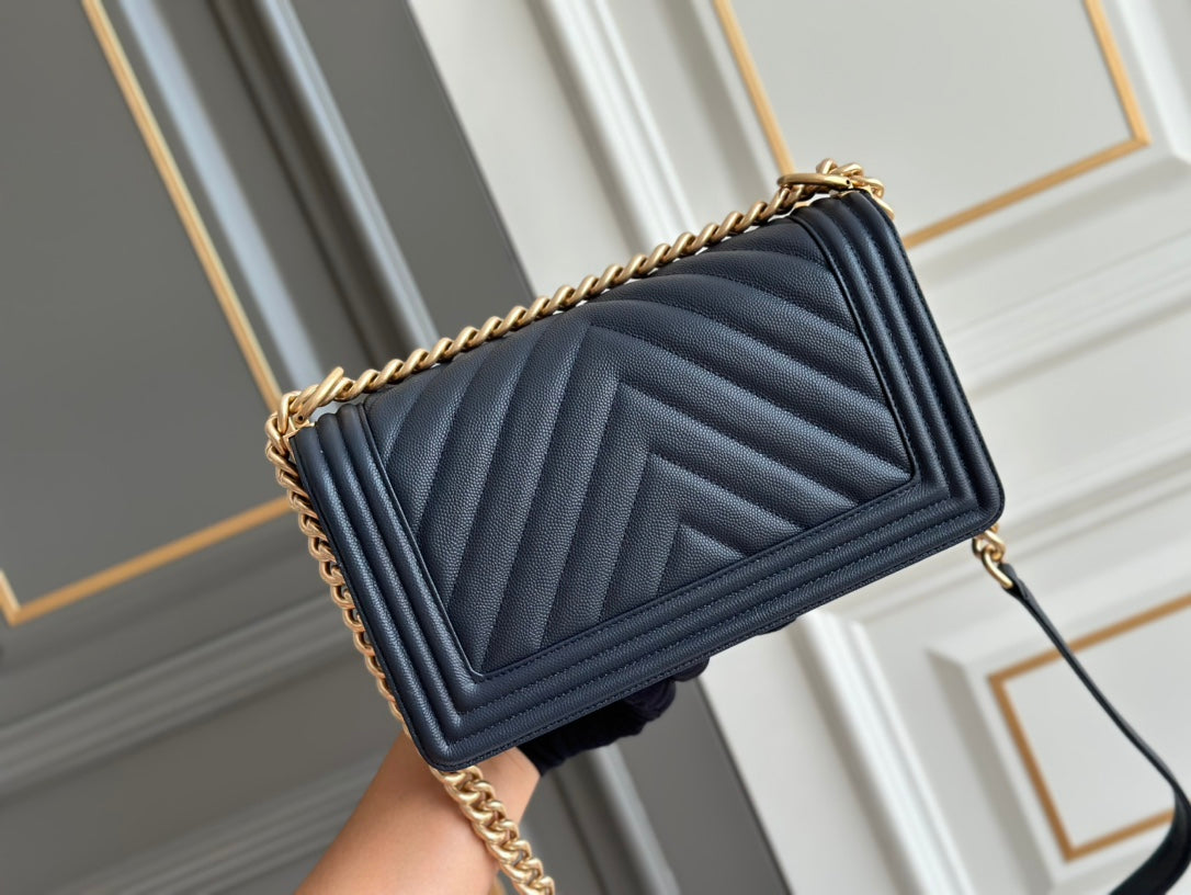 boy medium 25 dark blue chevron caviar aged ghw mysite